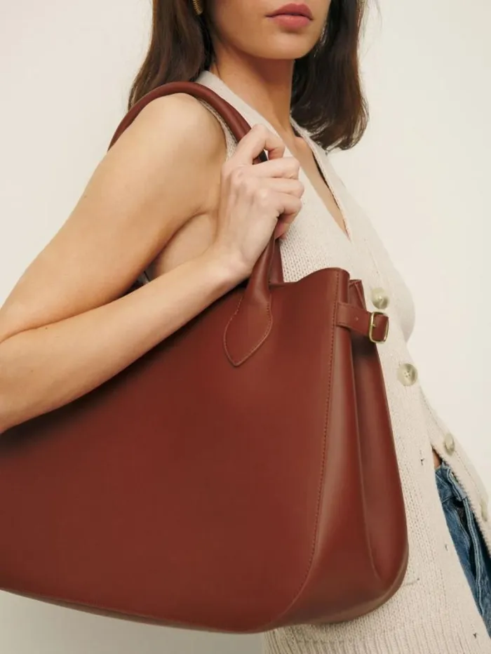 The Reformation Oversized Patrizia Bag Whiskey 8211 Bags