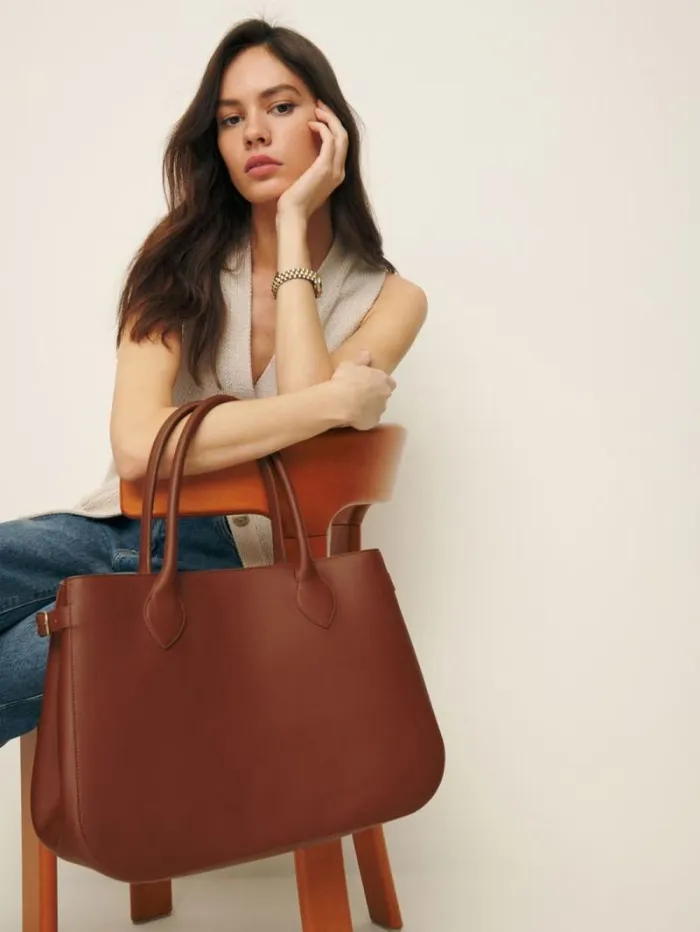 The Reformation Oversized Patrizia Bag Whiskey 8211 Bags