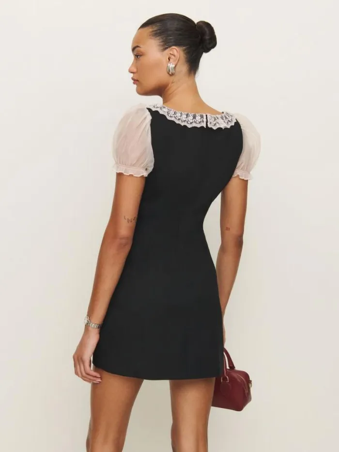 The Reformation Petites Bunny Dress Black 8211 Clothing