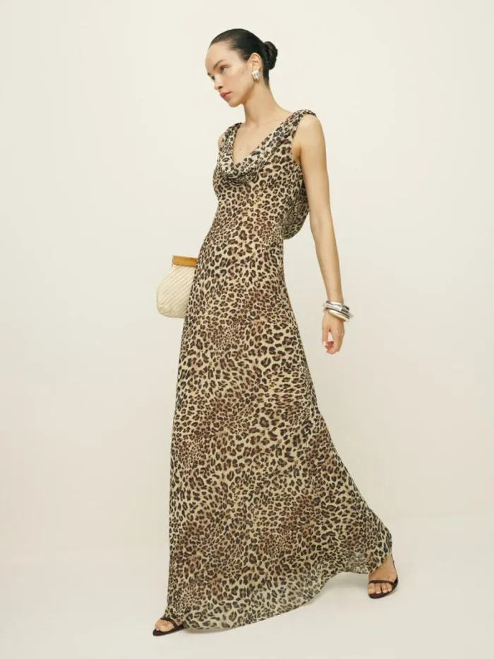 The Reformation Petites Cavallo Dress Leopard 8211 ClothingWeddings