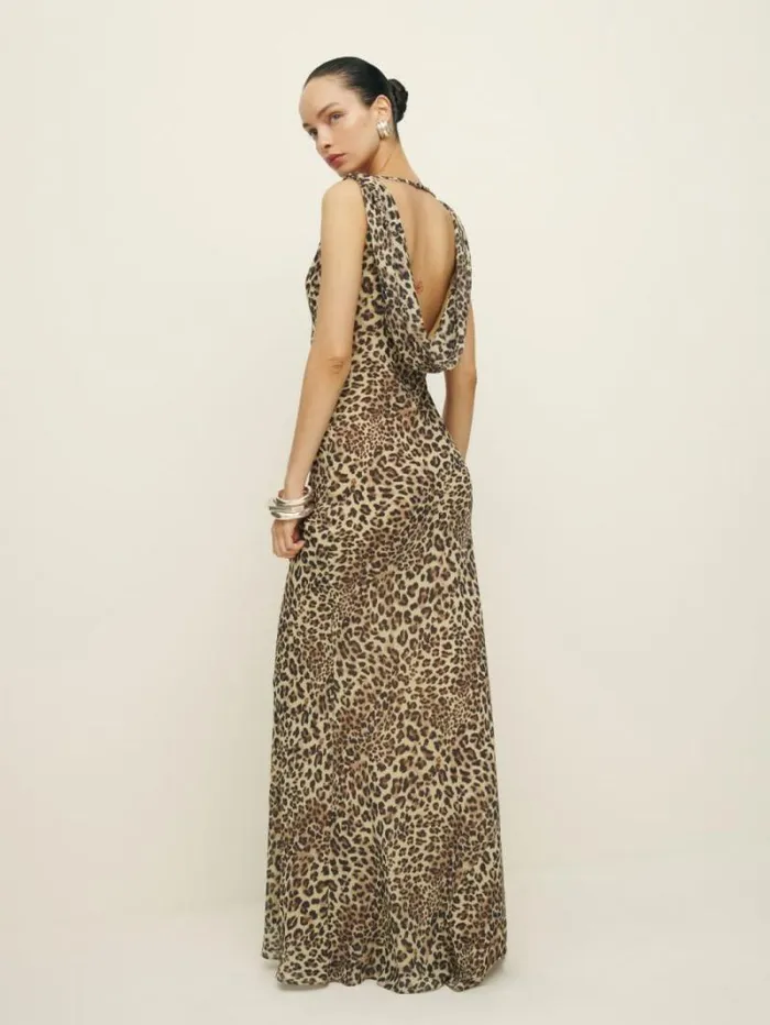 The Reformation Petites Cavallo Dress Leopard 8211 ClothingWeddings