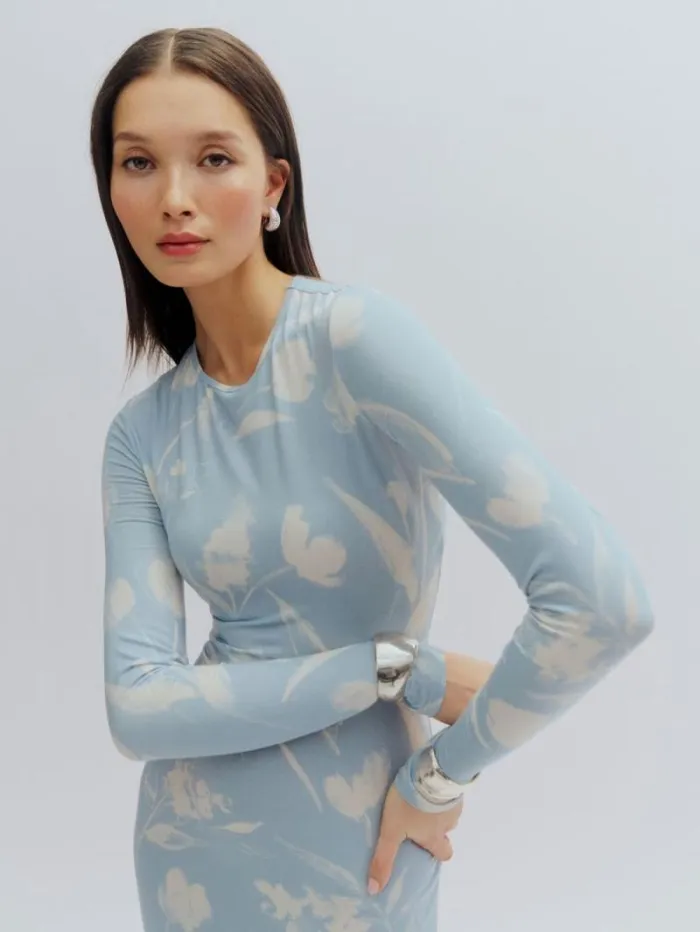The Reformation Petites Tommie Knit Dress Clarity 8211 Clothing