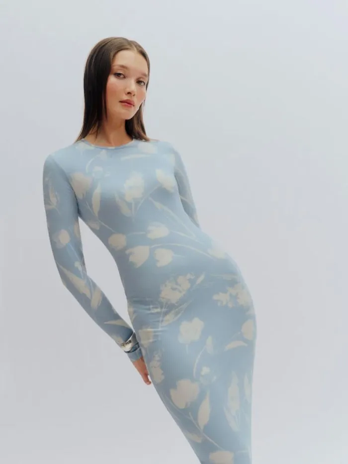 The Reformation Petites Tommie Knit Dress Clarity 8211 Clothing