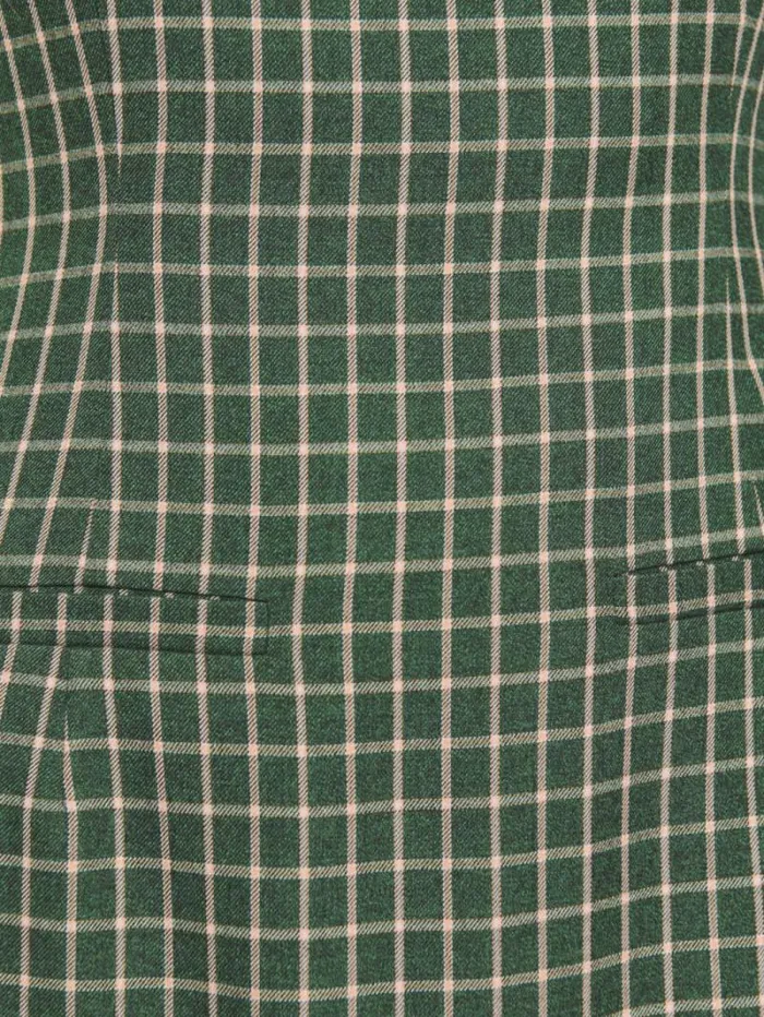 The Reformation Phillipa Dress Green Check 8211 Clothing