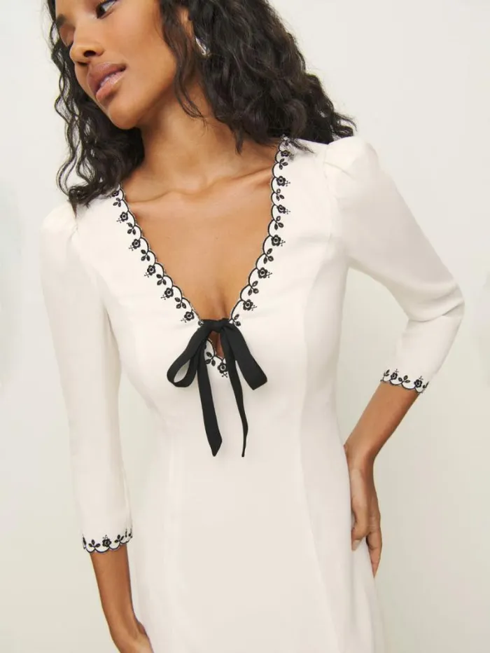 The Reformation Posey Dress Ivory 8211 Clothing