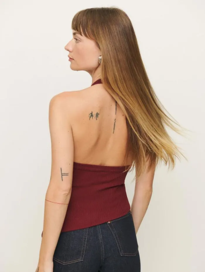 The Reformation Ramona Knit Top Chianti 8211 Clothing