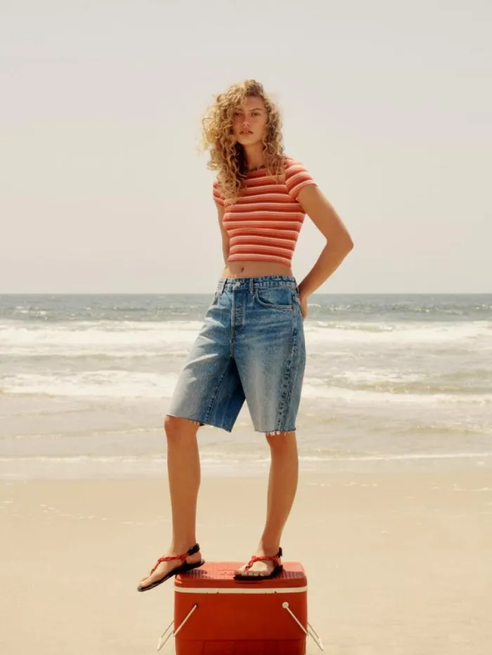 The Reformation Raye Mid Rise Denim Jorts Colorado 8211 Clothing