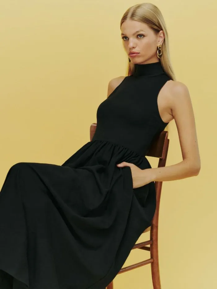 The Reformation Sai Dress Black 8211 Clothing