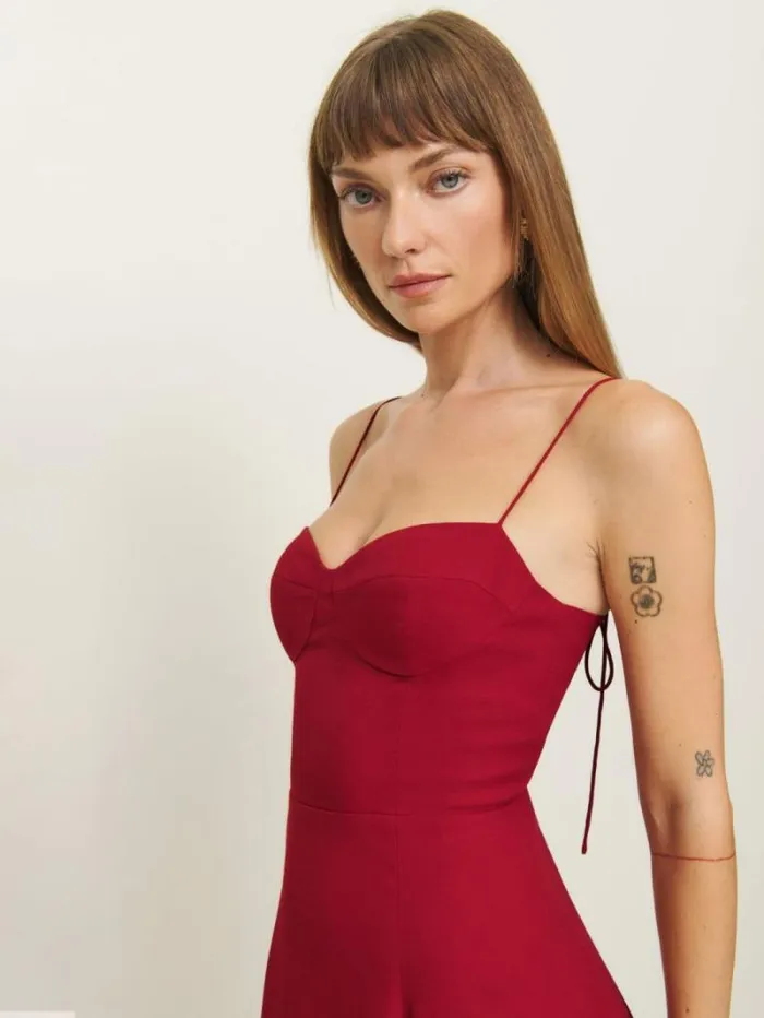 The Reformation Saskia Dress Sangre 8211 Clothing