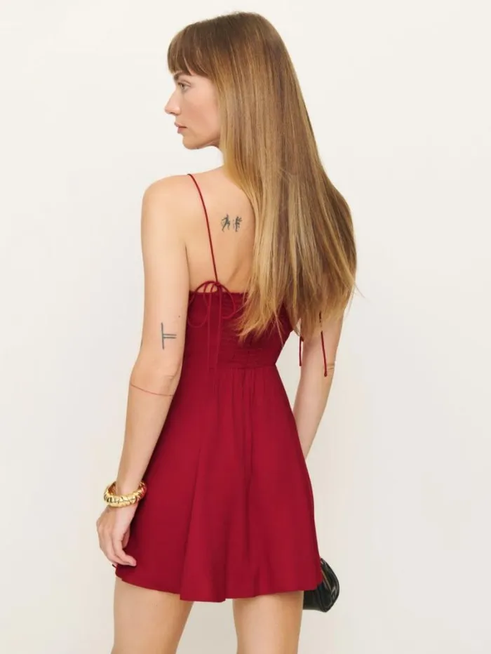 The Reformation Saskia Dress Sangre 8211 Clothing