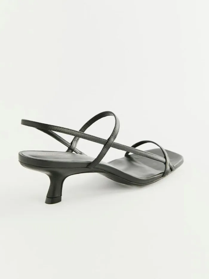 The Reformation Serenity Bare Sandal Black Leather 8211 WeddingsShoes