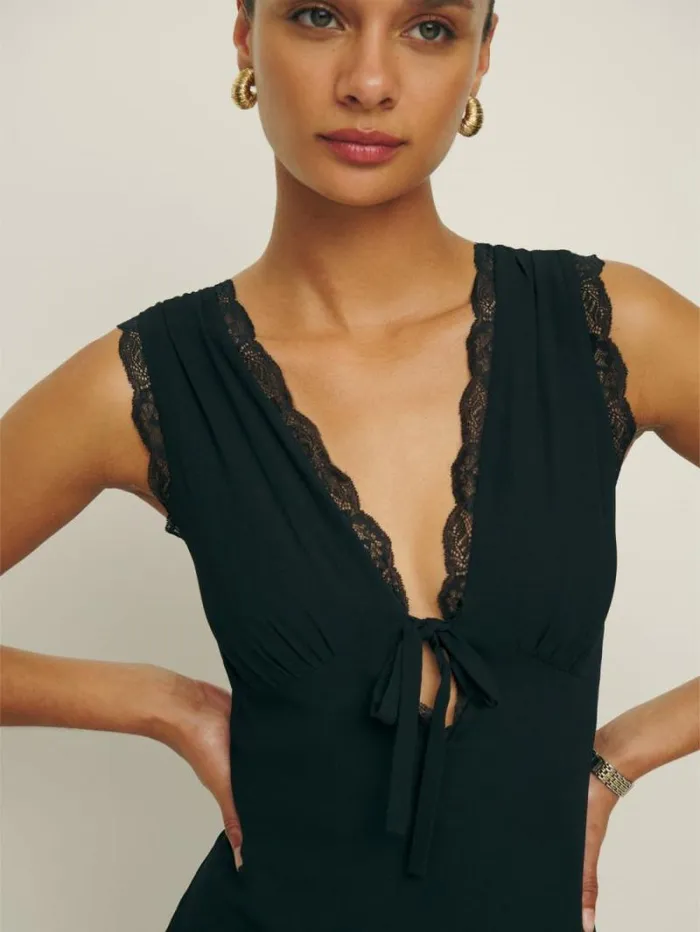 The Reformation Sharla Dress Black 8211 Clothing