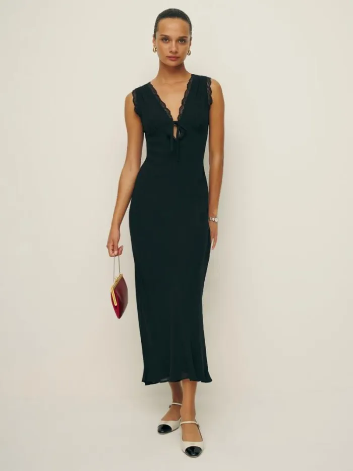 The Reformation Sharla Dress Black 8211 Clothing