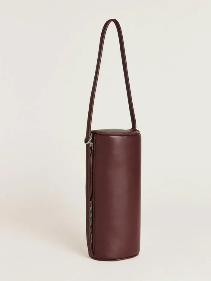The Reformation Simona Cylinder Bag Ruby Leather 8211 Bags
