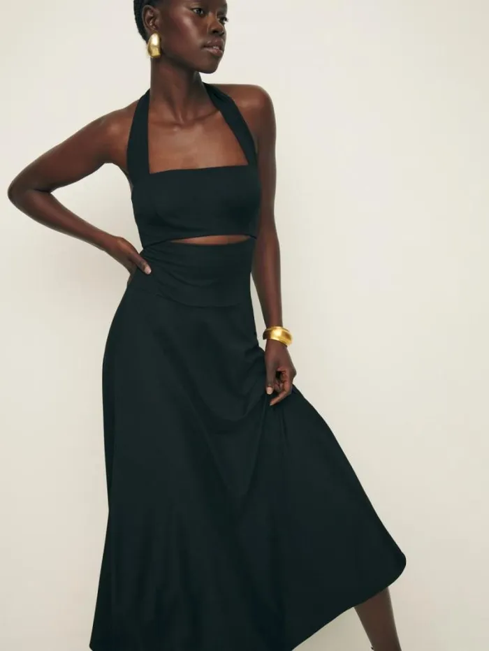 The Reformation Sonali Knit Dress Black 8211 Clothing