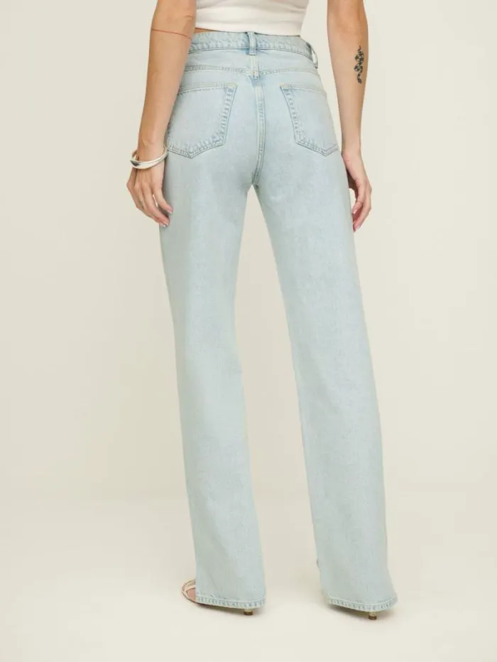 The Reformation Val 90s Mid Rise Straight Jeans Mooney Vented 8211 Clothing