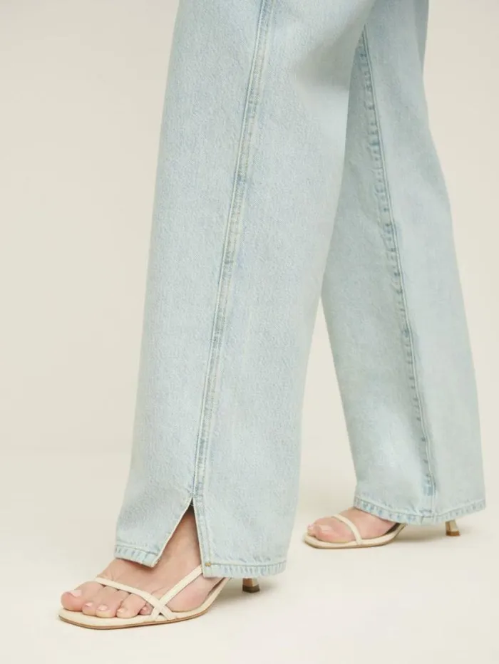 The Reformation Val 90s Mid Rise Straight Jeans Mooney Vented 8211 Clothing