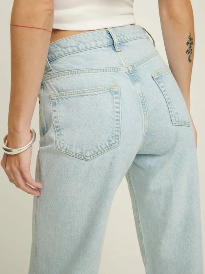 The Reformation Val 90s Mid Rise Straight Jeans Mooney Vented 8211 Clothing