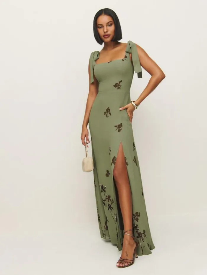 The Reformation Westerly Dress Iris Border 8211 Weddings