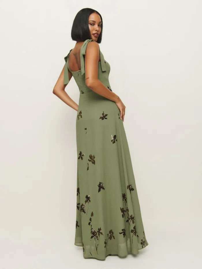 The Reformation Westerly Dress Iris Border 8211 Weddings