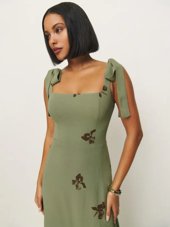The Reformation Westerly Dress Iris Border 8211 Weddings