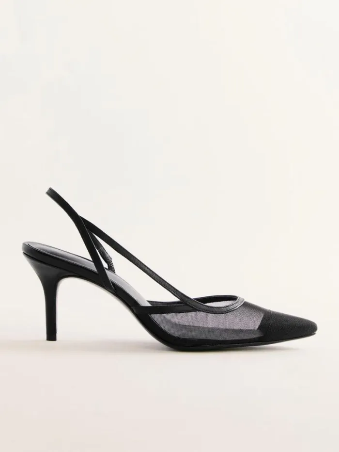 The Reformation Whitnee Slingback Heels Black 8211 Shoes