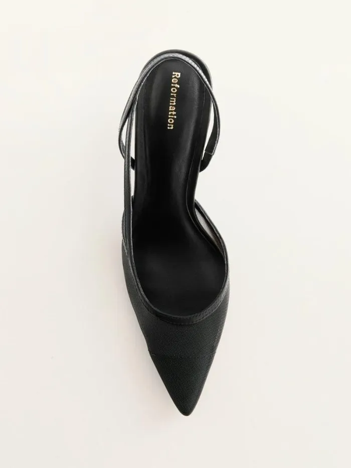 The Reformation Whitnee Slingback Heels Black 8211 Shoes