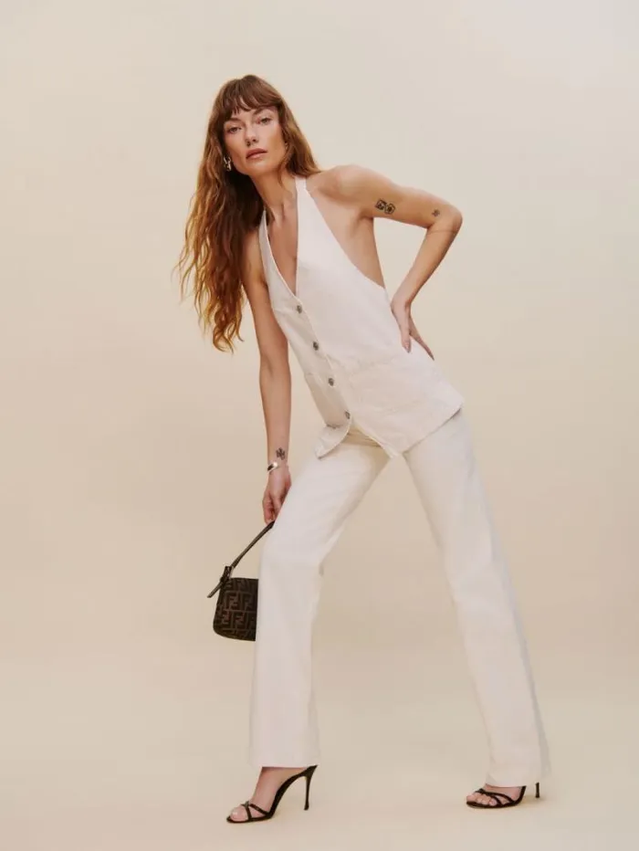 The Reformation Wilder High Rise Wide Leg Jeans Fior Di Latte 8211 Clothing