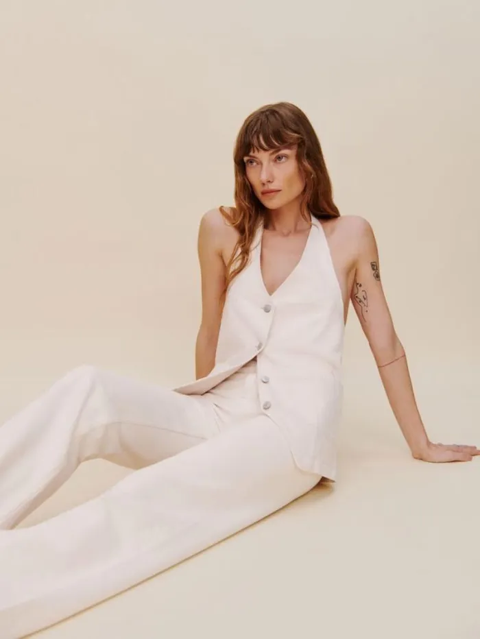 The Reformation Wilder High Rise Wide Leg Jeans Fior Di Latte 8211 Clothing