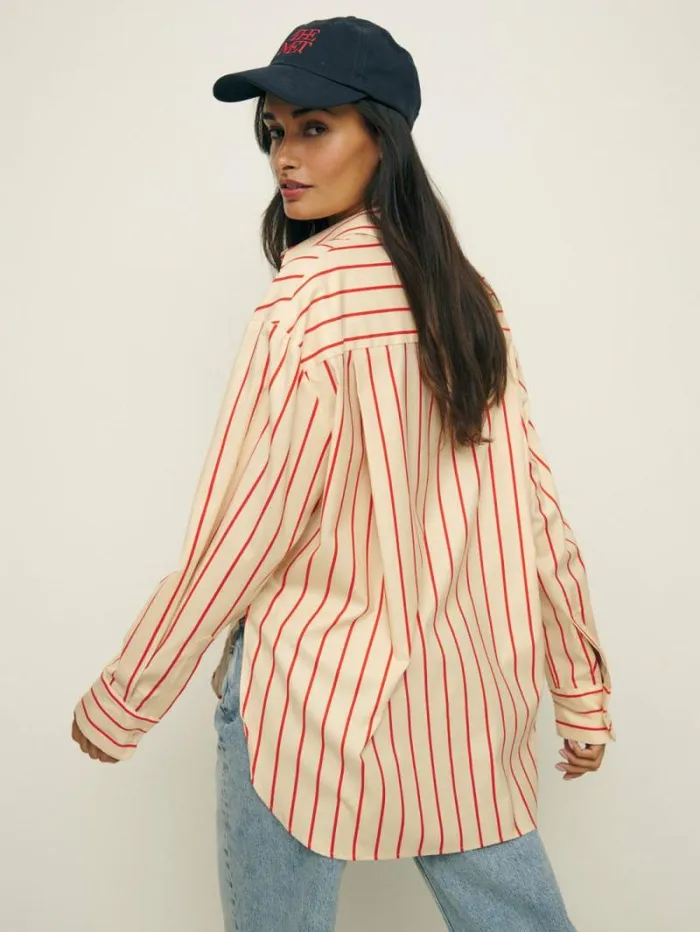 The Reformation Will Oversized Shirt Resort Stripe 8211 Clothing