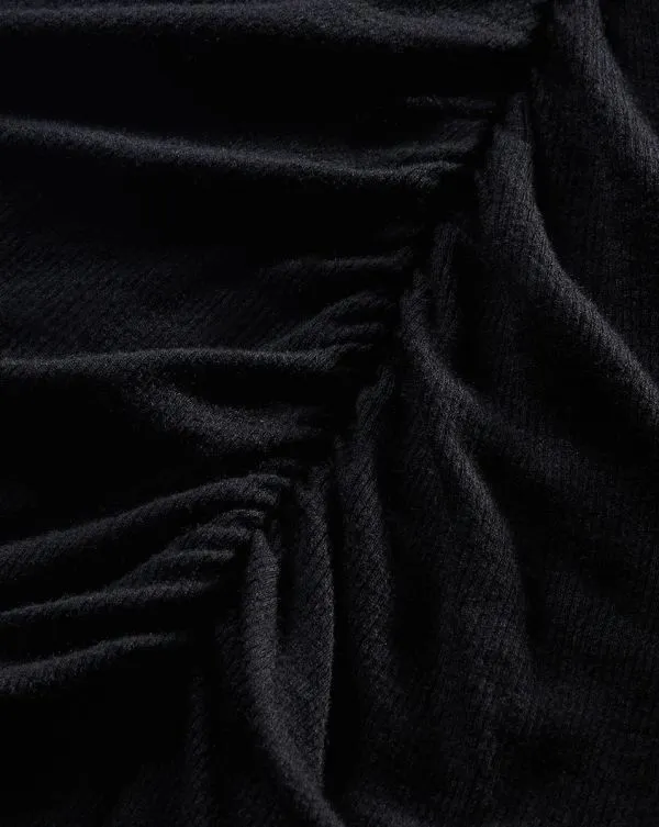 Theresa Ruched Turtleneck Black Women Veronica Beard Tops