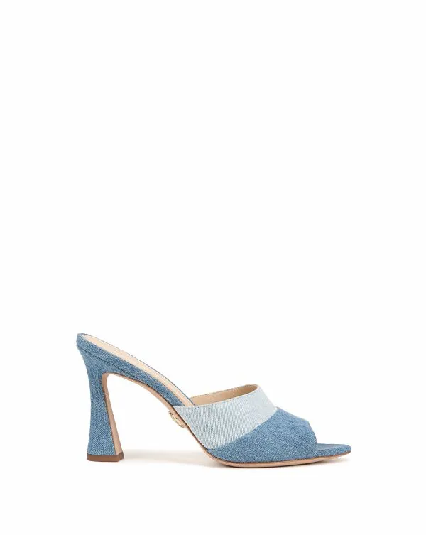 Thora Denim Mule Blue Women Veronica Beard Shoes Thora Denim Mule Blue Women Veronica Beard Shoes