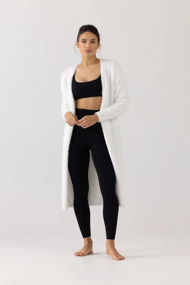 Tops Adult Bloch Bloch Eyelash Longline Cardigan Cream