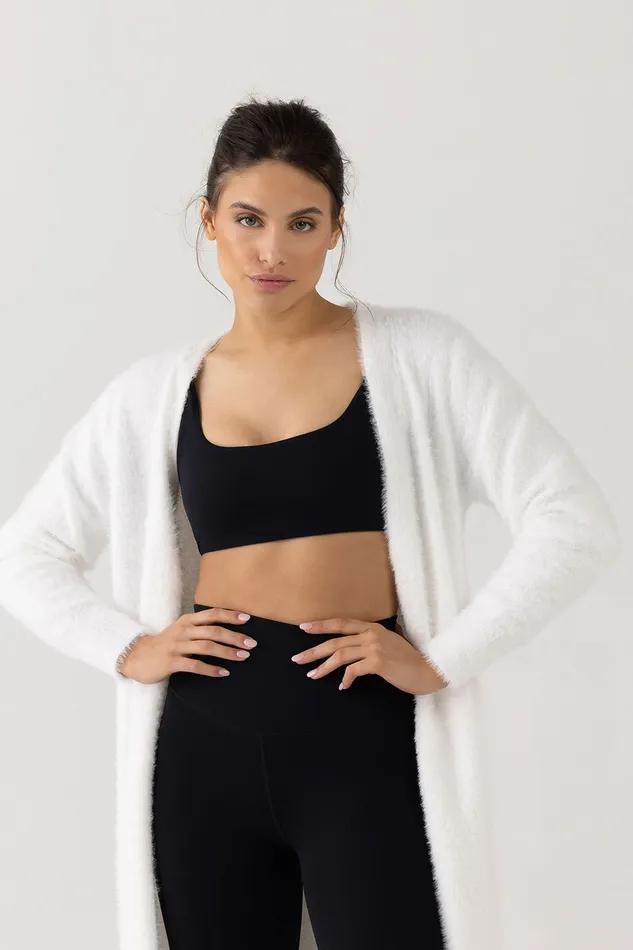Tops Adult Bloch Bloch Eyelash Longline Cardigan Cream