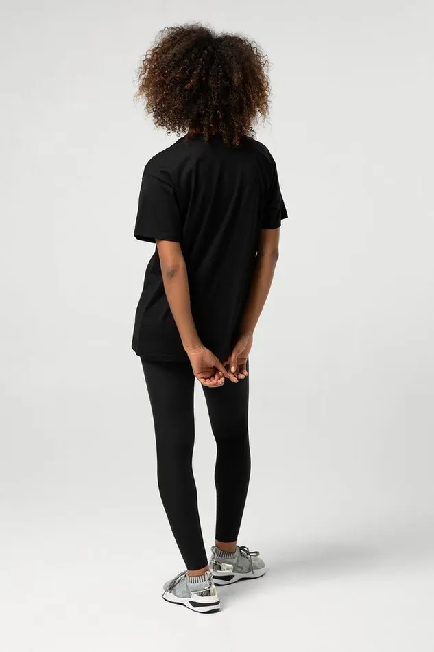 Tops Adult Ladies Tonal Bloch Print Oversized Tee Washed Ebony Bloch