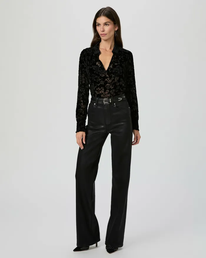 Tops and Blouses PAIGE Women Ginerva Blouse 8211 Black Velvet Tops and Blouses PAIGE Women Ginerva Blouse 8211 Black Velvet