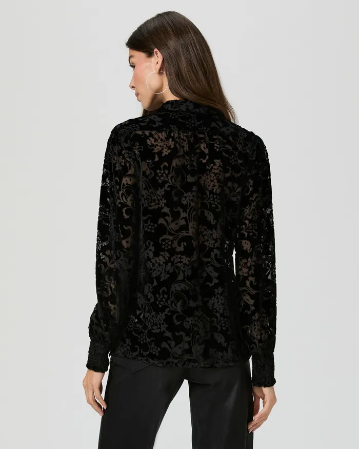 Tops and Blouses PAIGE Women Ginerva Blouse 8211 Black Velvet Tops and Blouses PAIGE Women Ginerva Blouse 8211 Black Velvet
