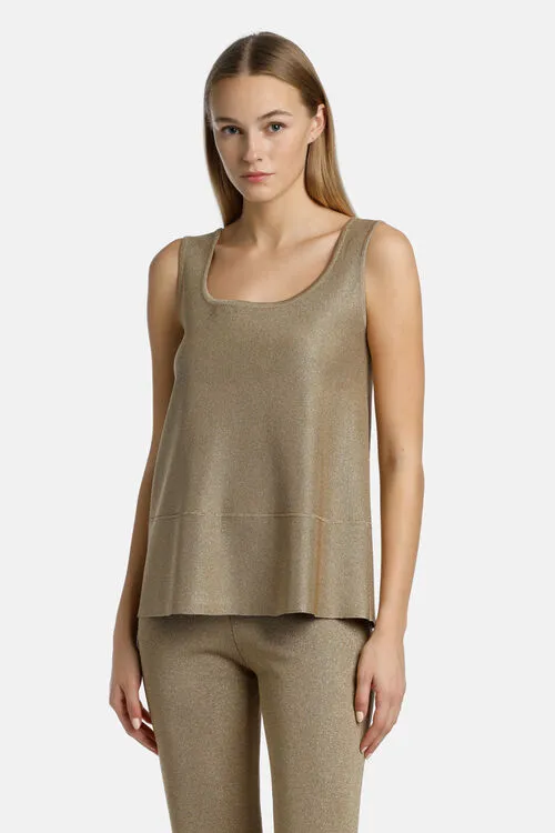 Tops and TShirts Zibetto Zibetto Light Gold Luisa Spagnoli Women