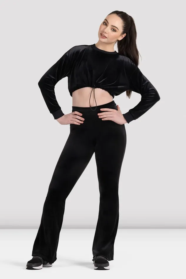 Tops Bloch Adult Bloch Luxe Touch Cropped Sweat Graphite Tops Bloch Adult Bloch Luxe Touch Cropped Sweat Graphite