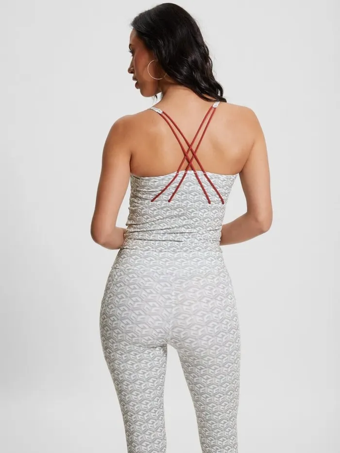 Tops Eco GCube Active Tank Stripe GCube Small Gray 8211 GUESS Women Tops Eco GCube Active Tank Stripe GCube Small Gray 8211 GUESS Women