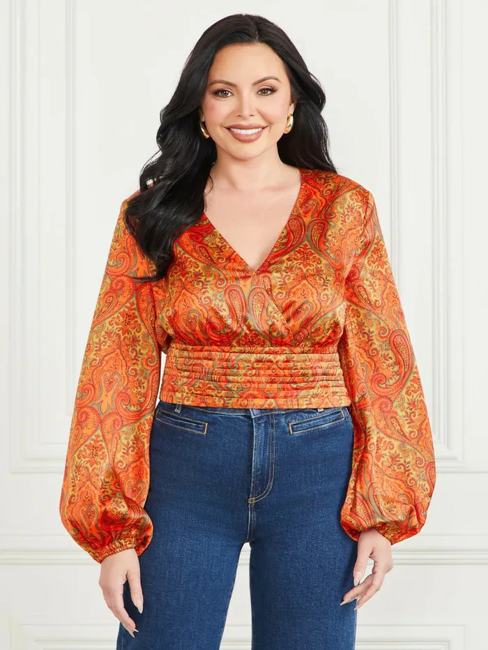 Tops GUESS Women Morris Paisley Top Morris Paisley Print Tops GUESS Women Morris Paisley Top Morris Paisley Print