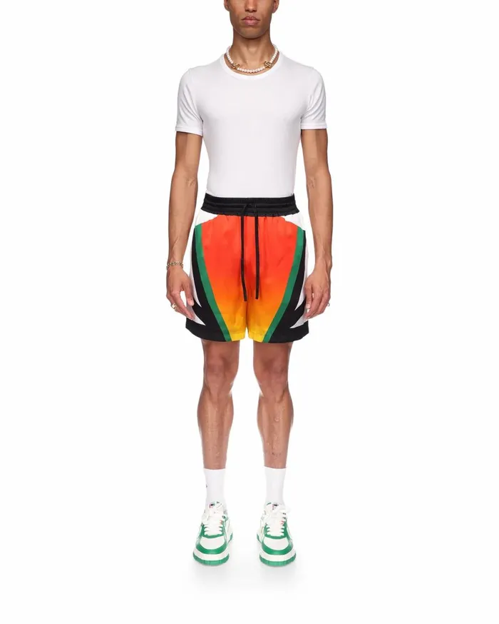 Trousers and Shorts Men Casablanca Paris Casa Moto Sport Silk Shorts Trousers and Shorts Men Casablanca Paris Casa Moto Sport Silk Shorts