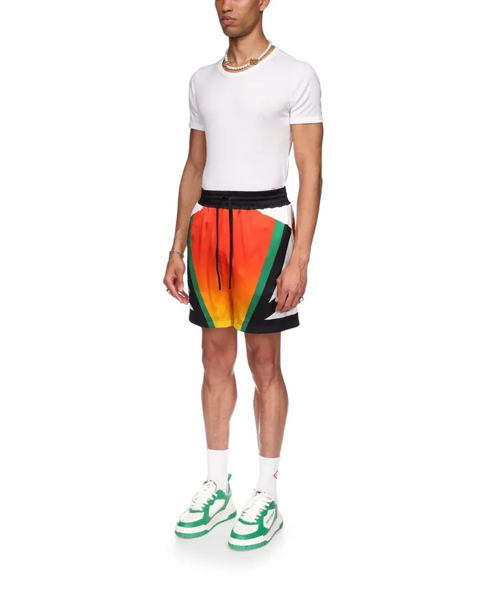 Trousers and Shorts Men Casablanca Paris Casa Moto Sport Silk Shorts Trousers and Shorts Men Casablanca Paris Casa Moto Sport Silk Shorts