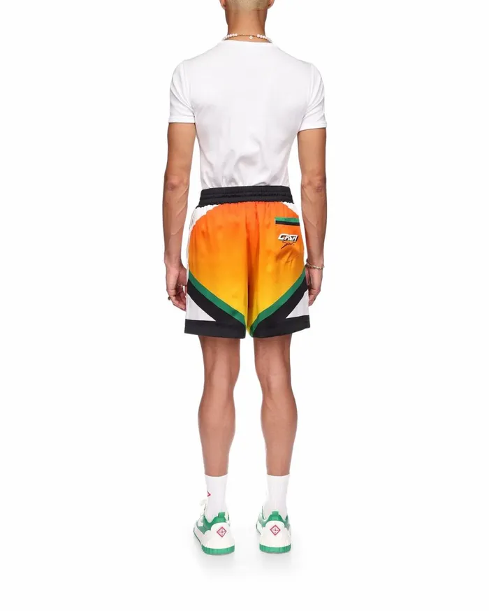 Trousers and Shorts Men Casablanca Paris Casa Moto Sport Silk Shorts Trousers and Shorts Men Casablanca Paris Casa Moto Sport Silk Shorts