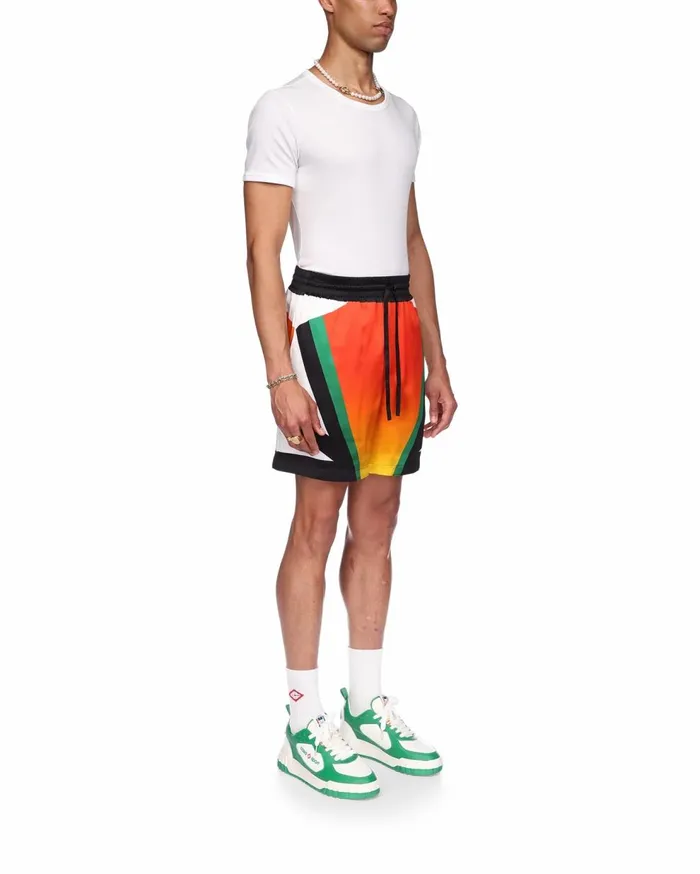 Trousers and Shorts Men Casablanca Paris Casa Moto Sport Silk Shorts Trousers and Shorts Men Casablanca Paris Casa Moto Sport Silk Shorts