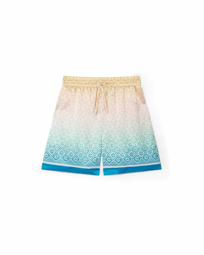 Trousers and Shorts Men Casablanca Paris Gradient Monogram Silk Shorts
