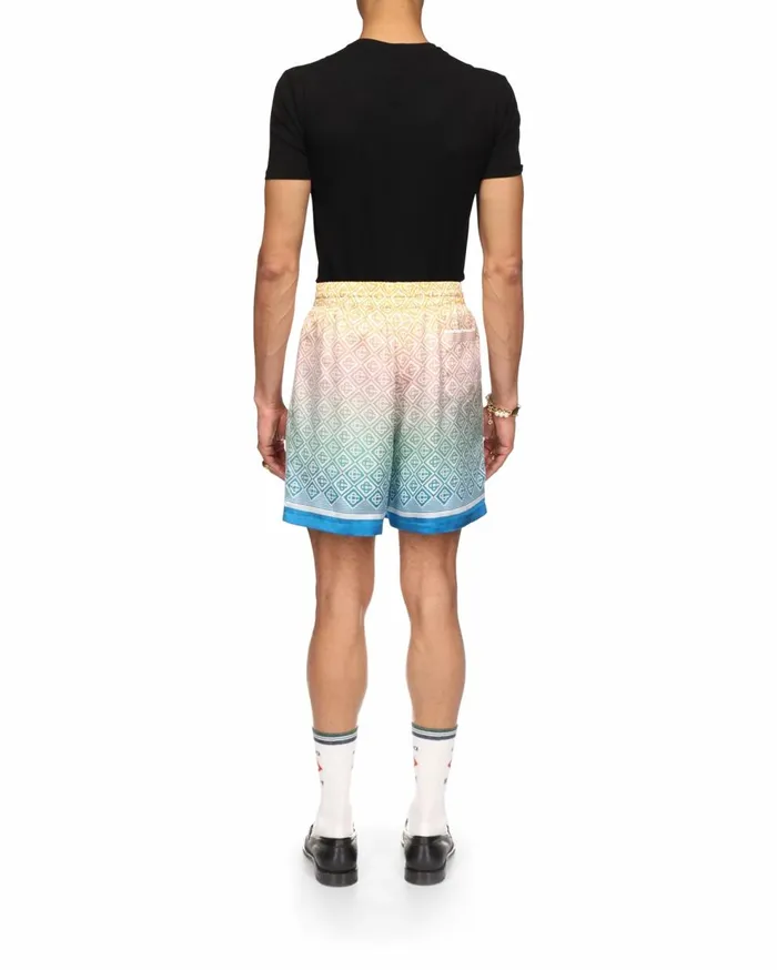 Trousers and Shorts Men Casablanca Paris Gradient Monogram Silk Shorts
