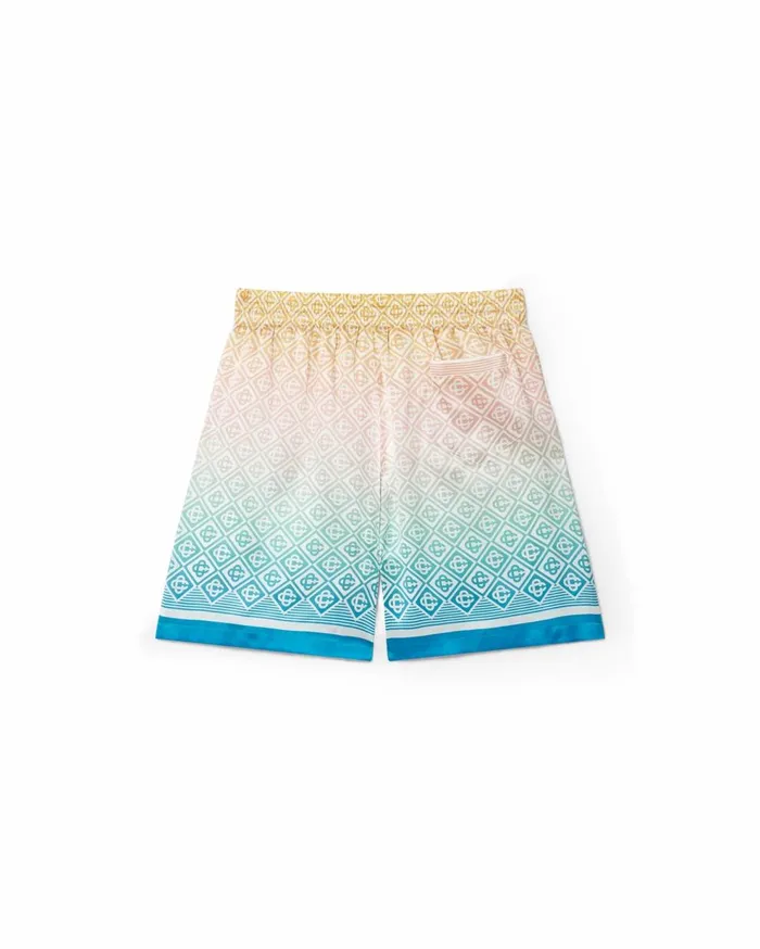 Trousers and Shorts Men Casablanca Paris Gradient Monogram Silk Shorts