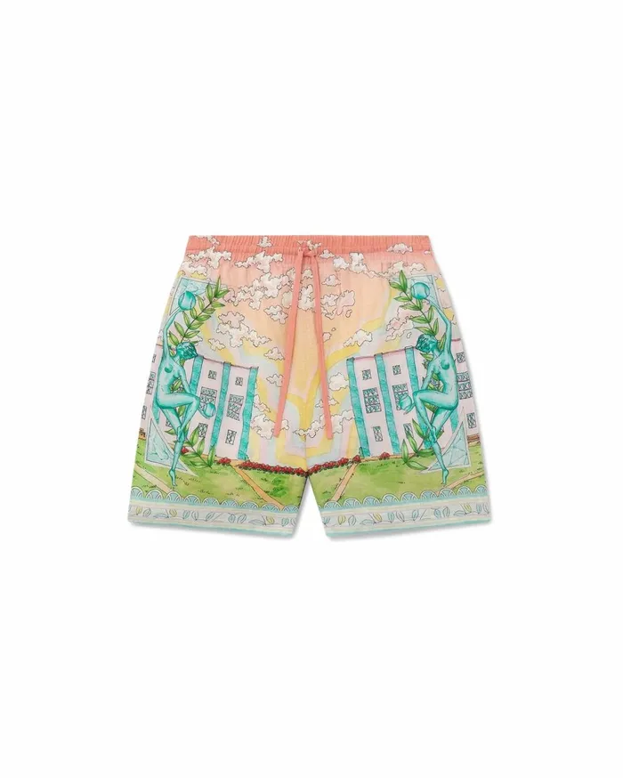 Trousers and Shorts Men Casablanca Paris Vase Linen Shorts