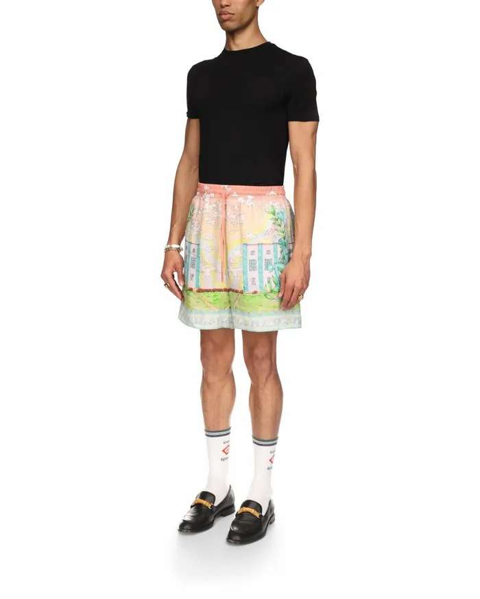 Trousers and Shorts Men Casablanca Paris Vase Linen Shorts Trousers and Shorts Men Casablanca Paris Vase Linen Shorts